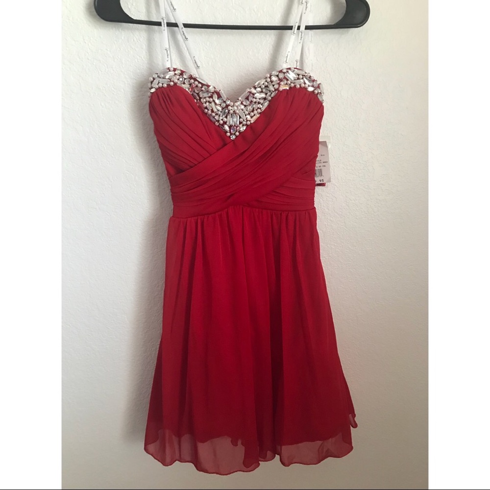 Short red dress